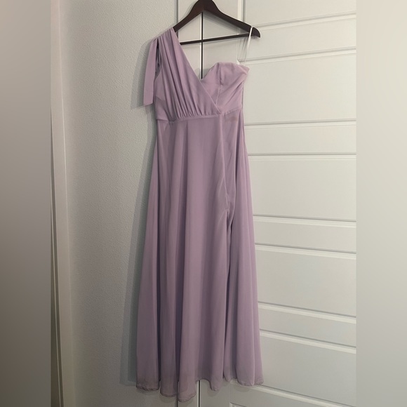 Purple One Shoulder Shein Formal Dress - Picture 2 of 7